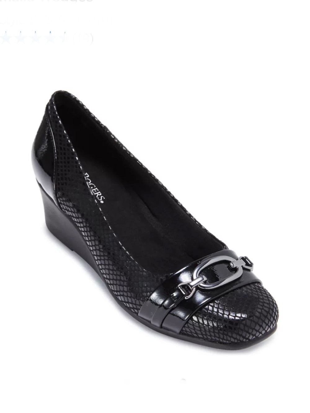 Kim Rogers Malia Wedge Black Moc Toe Wedge size 9